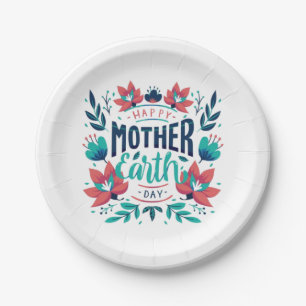 Handgezeichnete Mutter Erde Tag Design-23184 Pappteller