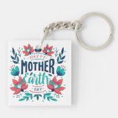 Handgezeichnete Mutter Erde Tag Design-23184 Schlüsselanhänger (Rückseite)