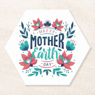 Handgezeichnete Mutter Erde Tag Design-23184 Untersetzer