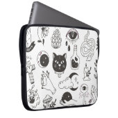 handgezeichnete mystische Tätowidoodle, Vintages A Laptopschutzhülle (Vorne Rechts)