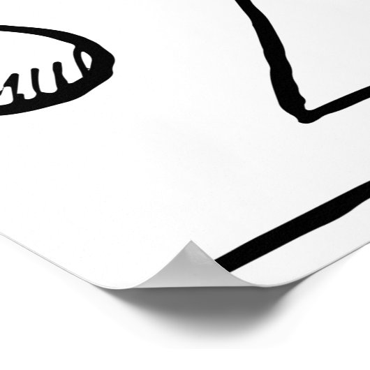 Handgezeichnete nahtlose Muster-Abstinenz Poster (Ecke)