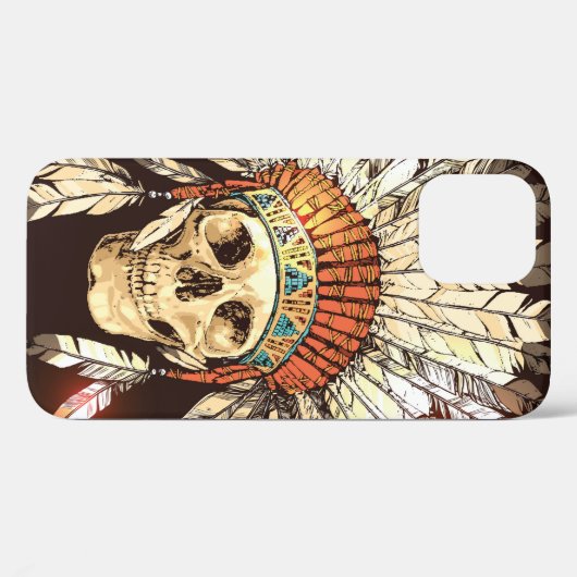 Handgezeichnete Native-Amerikanische Ureinwohner-H Case-Mate iPhone Hülle (Rückseite (Horizontal))