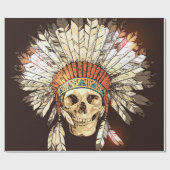 Handgezeichnete Native-Amerikanische Ureinwohner-H Geschenkpapier (Flach)