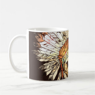 Handgezeichnete Native-Amerikanische Ureinwohner-H Kaffeetasse