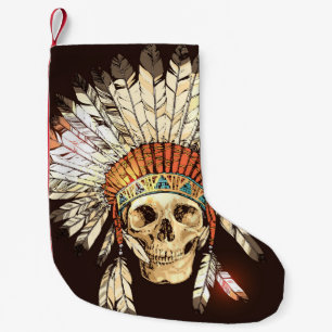 Handgezeichnete Native-Amerikanische Ureinwohner-H Kleiner Weihnachtsstrumpf