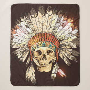 Handgezeichnete Native-Amerikanische Ureinwohner-H Sherpadecke