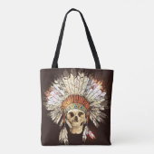 Handgezeichnete Native-Amerikanische Ureinwohner-H Tasche (Rückseite)