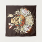 Handgezeichnete Native-Amerikanische Ureinwohner-H Wandteppich (Vorderseite (Horizontal))