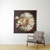 Handgezeichnete Native-Amerikanische Ureinwohner-H Wandteppich (Beispiel (Horizontal))