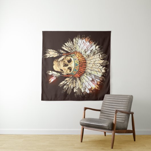 Handgezeichnete Native-Amerikanische Ureinwohner-H Wandteppich (Beispiel (Horizontal))