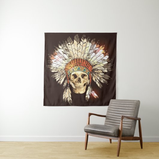 Handgezeichnete Native-Amerikanische Ureinwohner-H Wandteppich (Beispiel)