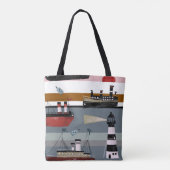 Handgezeichnete niedliche Cartoon Bleistift gr Tasche (Rückseite)