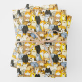 Handgezeichnete Niedliche Kätzchen Muster Pet Cats Geschenkpapier Set (Beispiel)