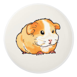 Handgezeichnete niedliche Meerschweinchen-Illustra Keramikknauf