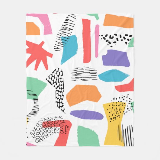 Handgezeichnete Oberflächengestaltung. Künstlerisc Fleecedecke (Vorderseite)