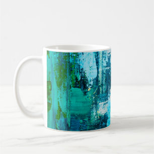 Handgezeichnete Ölgemälde. Abstrakter Kunsthinterg Kaffeetasse
