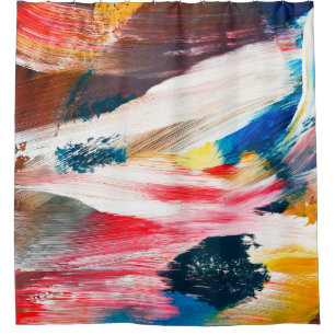 Handgezeichnete Ölmalerei. Abstrakter Kunsthinterg Duschvorhang