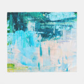 Handgezeichnete Ölmalerei. Abstrakter Kunsthinterg Fleecedecke (Vorderseite (Horizontal))