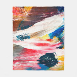 Handgezeichnete Ölmalerei. Abstrakter Kunsthinterg Fleecedecke