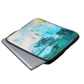 Handgezeichnete Ölmalerei. Abstrakter Kunsthinterg Laptopschutzhülle (Vorne Knopf)
