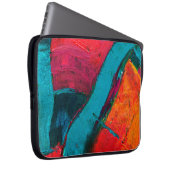 Handgezeichnete Ölmalerei. Abstrakter Kunsthinterg Laptopschutzhülle (Vorne Rechts)
