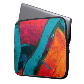 Handgezeichnete Ölmalerei. Abstrakter Kunsthinterg Laptopschutzhülle (Vorderseite Links)