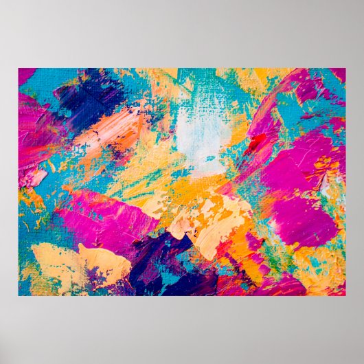 Handgezeichnete Ölmalerei. Abstrakter Kunsthinterg Poster (Vorne)