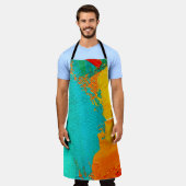 Handgezeichnete Ölmalerei. Abstrakter Kunsthinterg Schürze (Getragen)
