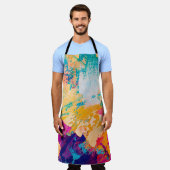 Handgezeichnete Ölmalerei. Abstrakter Kunsthinterg Schürze (Getragen)