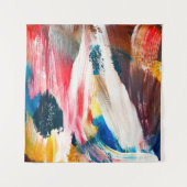 Handgezeichnete Ölmalerei. Abstrakter Kunsthinterg Wandteppich (Vorderseite (Horizontal))