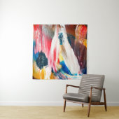 Handgezeichnete Ölmalerei. Abstrakter Kunsthinterg Wandteppich (Beispiel (Horizontal))