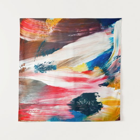 Handgezeichnete Ölmalerei. Abstrakter Kunsthinterg Wandteppich (Vorderseite)