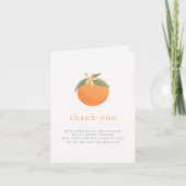 Handgezeichnete Orange Blossom Frühjahrsdusche Dankeskarte (Vorderseite)