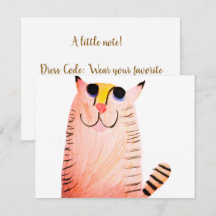 Handgezeichnete orange getigerte Katze Kindergebur