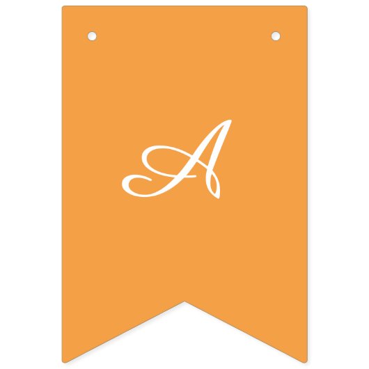 Handgezeichnete Orangen Glücklich Birthday Jagd Fa Wimpelkette (Dritte Fahne)