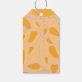 Handgezeichnete Orangenblätter Geschenkanhänger (Vorderseite)