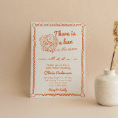 Handgezeichnete Orangenbüsche in der Ovene-Babydus Einladung