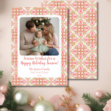 Handgezeichnete Ornament-Muster-Feiertags-Fotokart