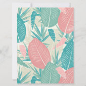 Handgezeichnete Palm-Blätter Hochzeit Save The Date (Rückseite)