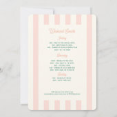 Handgezeichnete Palm Springs Pink Bachelorette Woc Einladung (Rückseite)