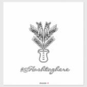 Handgezeichnete Palm Tree Name Script Car Sticker (Blatt)