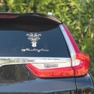 Handgezeichnete Palm Tree Name Script Car Sticker