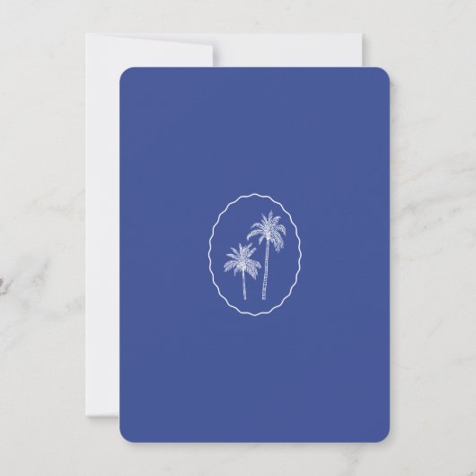 Handgezeichnete Palmenbaum-Bewegung Ankündigung (Rückseite)