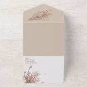 Handgezeichnete Pampas erthy alle in einer Einladu All In One Einladung (Außenbereich)