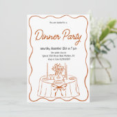 Handgezeichnete Party Einladung (Stehend Vorderseite)