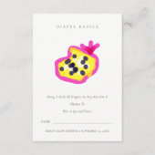 Handgezeichnete Passion Fruit Diaper Raffle Baby D Begleitkarte (Vorderseite)