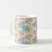 Handgezeichnete Pastellfarben Muster Sketch Kaffeetasse (Vorderseite Links)