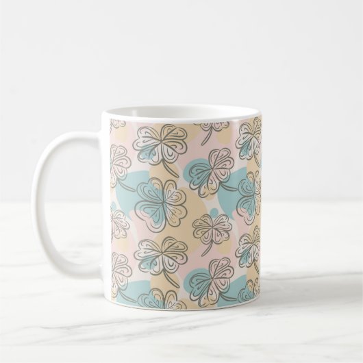 Handgezeichnete Pastellfarben Muster Sketch Kaffeetasse (Links)