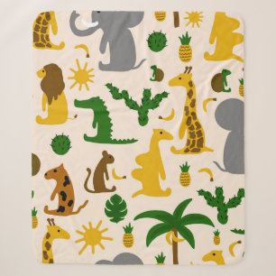 Handgezeichnete pastellfarbige Illustration nahtlo Sherpadecke