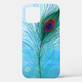 Handgezeichnete Peacock Feathers Case-Mate iPhone Hülle (Rückseite)